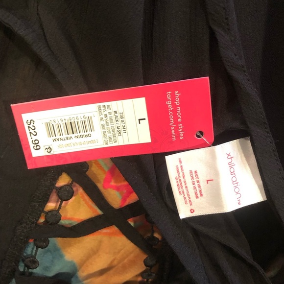 Xhilaraton Black midi Beach Cover Up - Picture 3 of 3